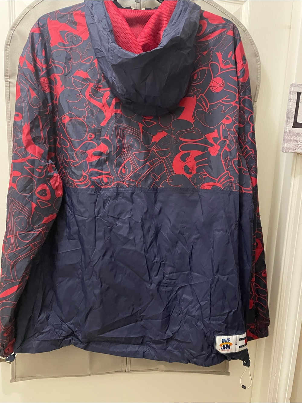 Tommy Hilfiger Navy & Red Graphic Hooded Rain Jacket